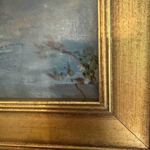 1940s Minerva Chapman “River Landscape” – Oil on Canvas (1858–1947) For Sale - Image 5 of 5