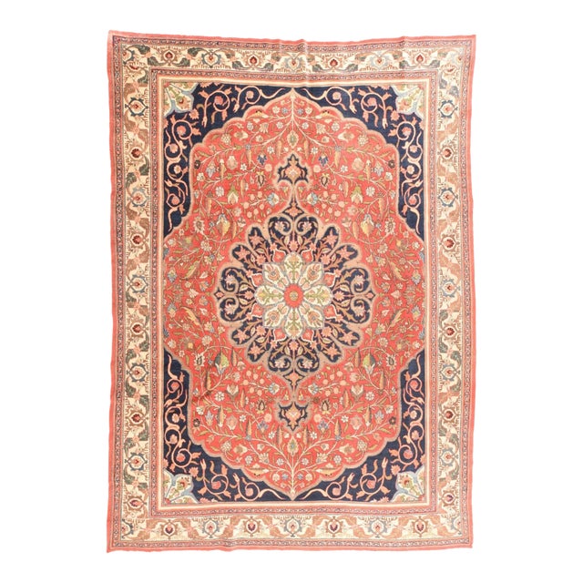 Antique Tabriz Rug 8'6'' X 11'6'' For Sale