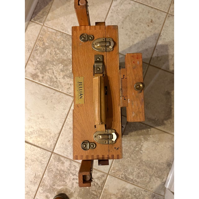 Brass A Rare Vintage Julian of Paris Portable Folding Artist’s Easel For Sale - Image 8 of 12