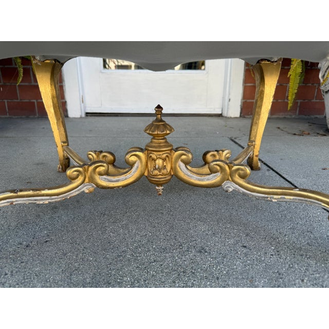 Antique French Louis XV Style Ottoman Footstool Bench For Sale - Image 4 of 7