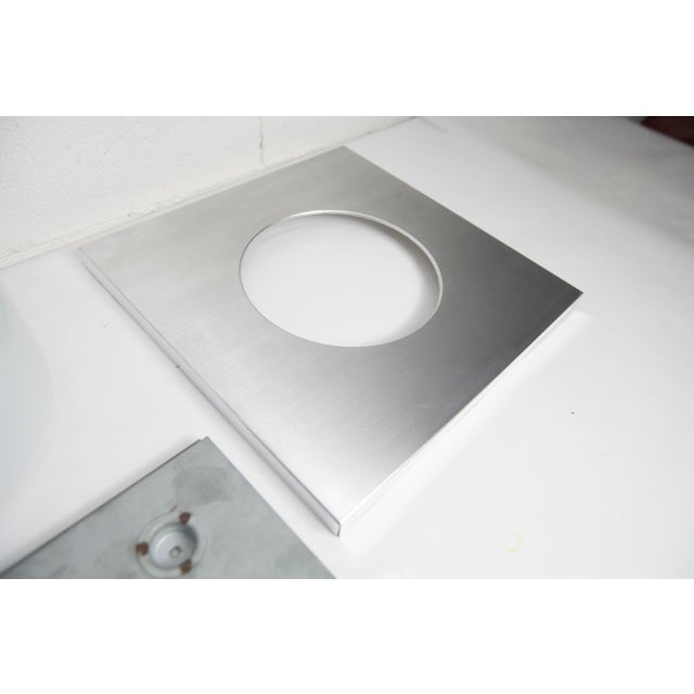 Silver Opaline Glass, Aluminum and Chrome Wall Light from Doria Leuchten, Germany, 1960s For Sale - Image 8 of 18