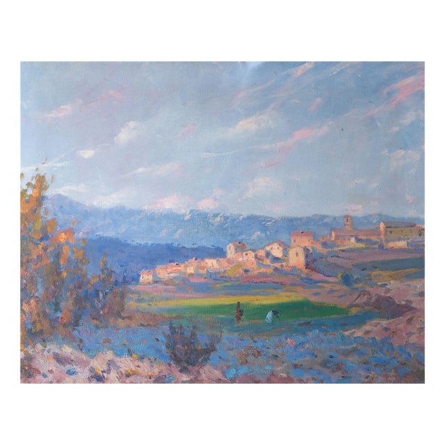 Ramon Trulls Pons, Rural Catalan Landscape, 1950s, Oil on Canvas For Sale