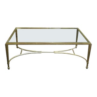 Mid-20th Century Wrought Iron With Gold Leaf Coffee Table For Sale