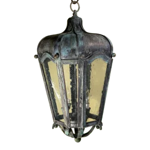 Large Handcrafted Solid Brass Hanging Lantern