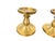 Each candlestick rises on a turned baluster stem from a weighted oval base to a wide, shallow drip pan designed to catch...