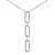Contemporary 14K White Gold 1/10 Cttw Diamond Triple Paper Clip Pendant Necklace For Sale - Image 3 of 4