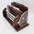 Macassar, Chrome and Lucite Desk Accessory Letter Holder, circa 1940 For Sale - Image 12 of 14