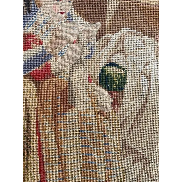 Antique French Fine Needlepoint Tapestry | Chairish