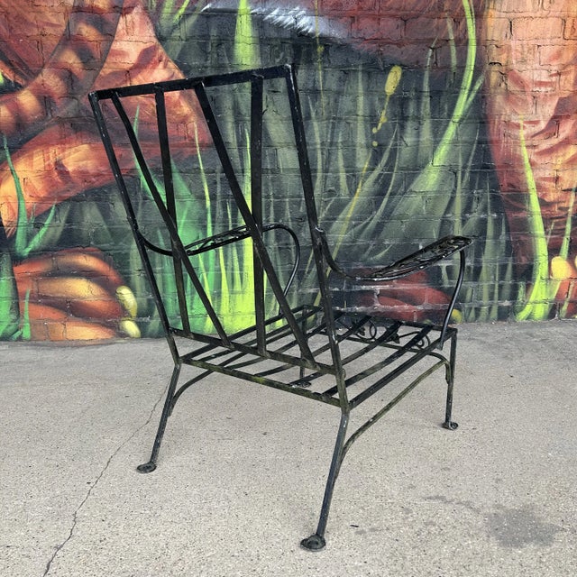 Mid 20th Century Salterini Iron Patio Chair, Attributed For Sale - Image 9 of 11