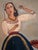 Folk Art Vintage Folk Art Oil Painting, Violinist and Dancer With Les Sylphides Ballet Scene, Framed For Sale - Image 3 of 14