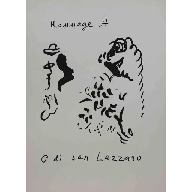 Hommage à San Lazzaro is a lithograph realized by Marc Chagall for the Art Revew "XXème Siècle". This original print (not...