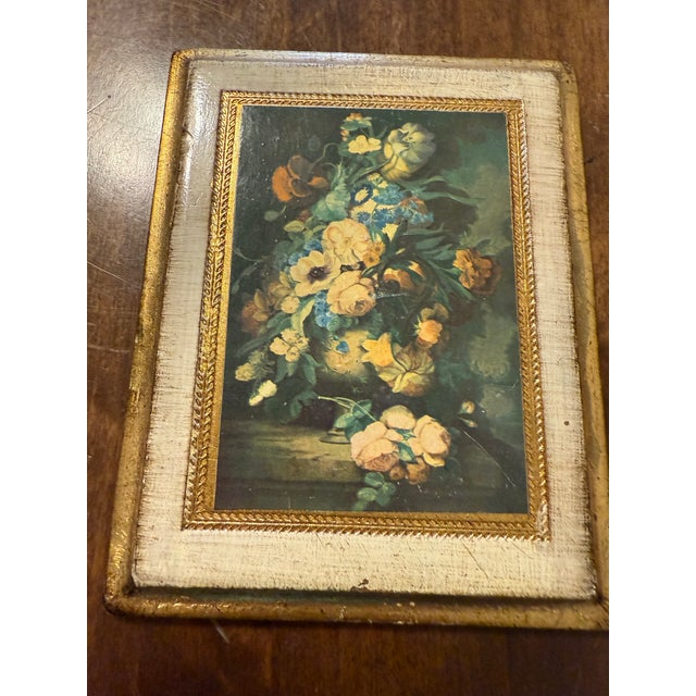 Mid 20th Century Italian Florentine Floral Gilt Wood Plaques - Set of 2 For Sale - Image 4 of 6