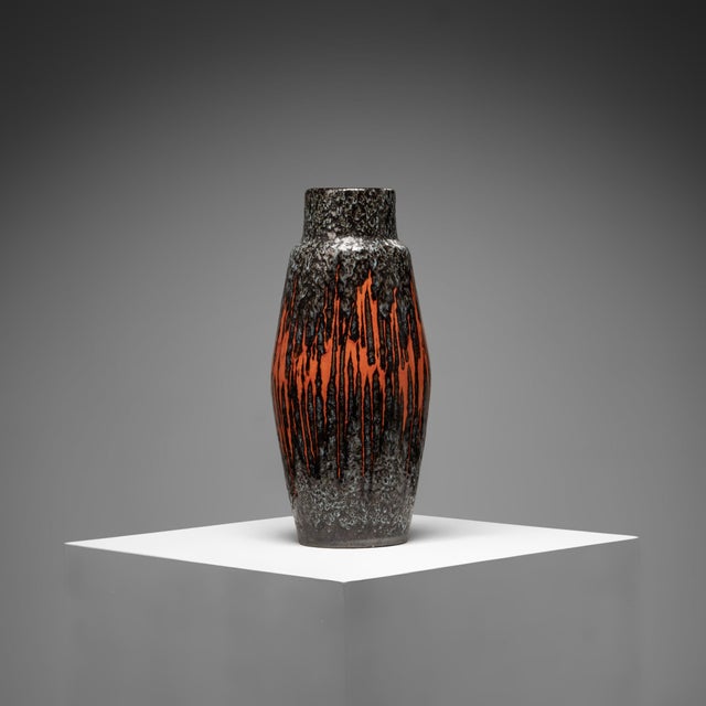 Large Fat Lava Ceramic Jug from Scheurich Keramik, Germany, 1970s For Sale - Image 3 of 9