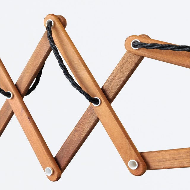 Small Scissor Concertina Wall Lamp by Erik Hansen, 1960s For Sale - Image 6 of 8