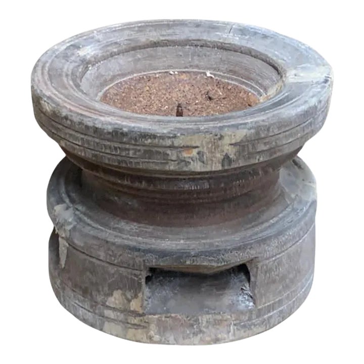 Vintage Indian Seed Extractor Candle Holder | Chairish