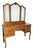 Vintage French Louis Style Oak Dressing Table with Mirror For Sale