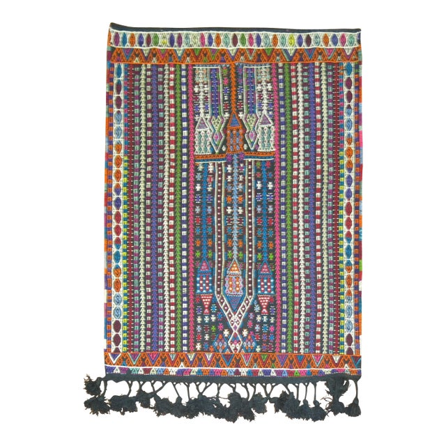 Colorful Jajim Flat-Weave, 20th Century - 3'7" x 4'11" For Sale