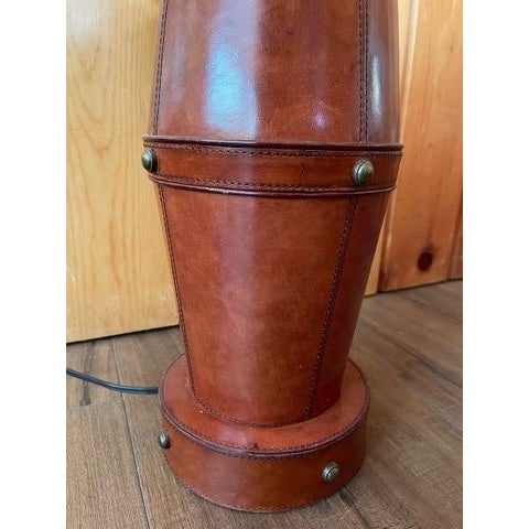 Bradburn Home Leather Lamp For Sale In Los Angeles - Image 6 of 9