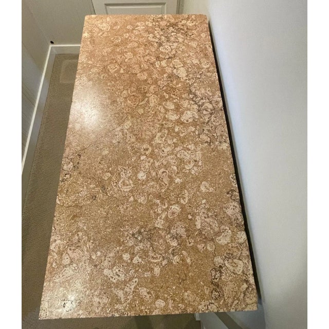 Wood 19th Century French Empire Mahogany Console Table With Marble Top and Mirror For Sale - Image 7 of 9