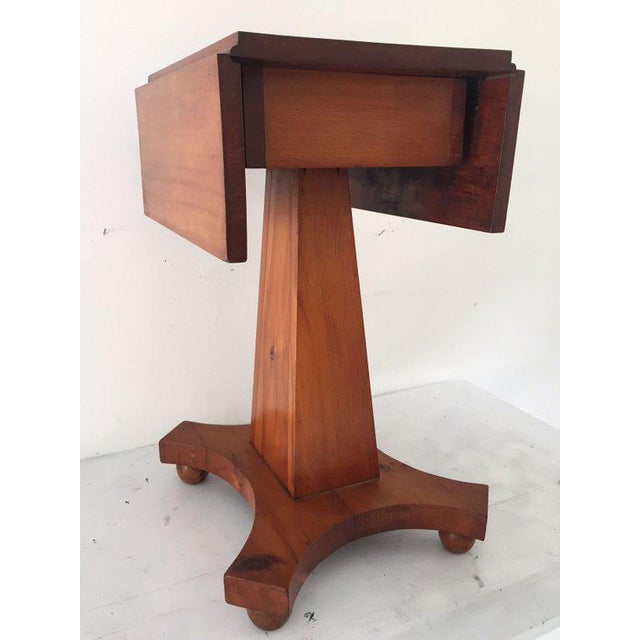 Antique Art Deco DropLeaf Pedestal Side Table Chairish