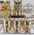 Gold 1960s Culver "Valencia" Highball Glasses in Caddy With Ice Bucket and 6 Piece Shot Glass With Caddy- 16 Pieces Total For Sale - Image 8 of 12