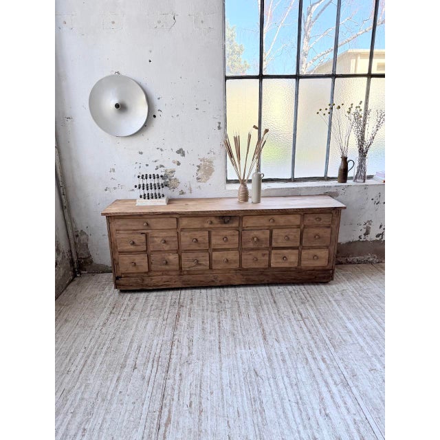 Vintage Pine Workshop Credenza, 1950s For Sale - Image 9 of 18