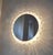 Large Illuminated Circular Beveled Wall Mirror in Melted Ice Acrylic Glass, 1970s For Sale - Image 10 of 12
