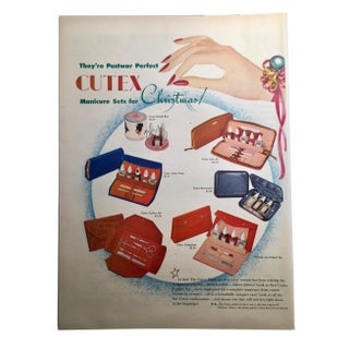 Mid-Century 1946 Cutex Ad For Sale