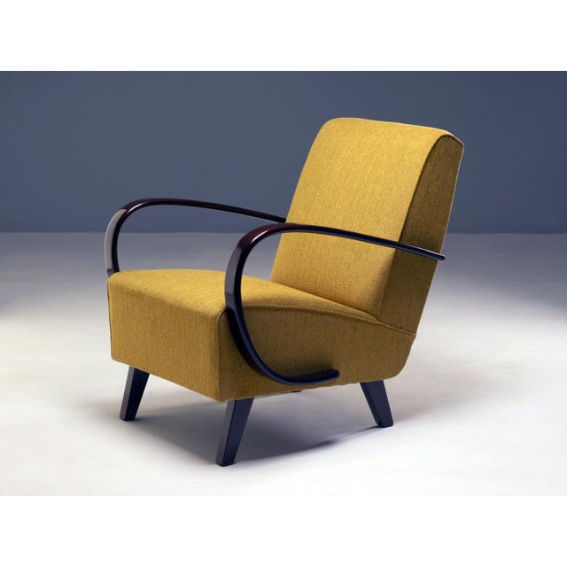 Wood H-227 Armchairs from Jindřich Halabala, 1930s, Set of 2 For Sale - Image 7 of 9