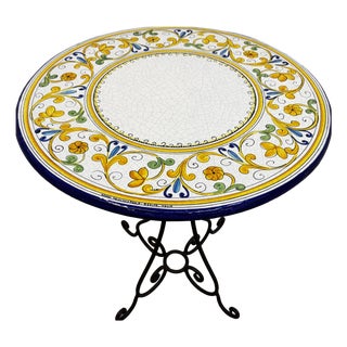 Hand-Painted Outdoor Table, Italy, 1970s For Sale