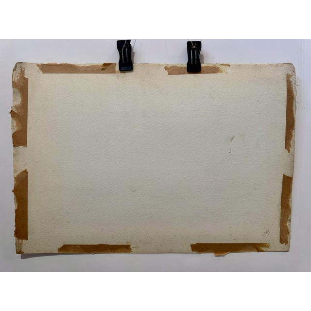 Paper Henry Emil Salloch Original Watercolor on Paper Shenandoah Valley, Va. 1944. For Sale - Image 7 of 8