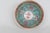 Ceramic Chinese Porcelain Mun Shou Longevity Bowl Trinket Dish Turquoise With Pink 4972b For Sale - Image 7 of 8