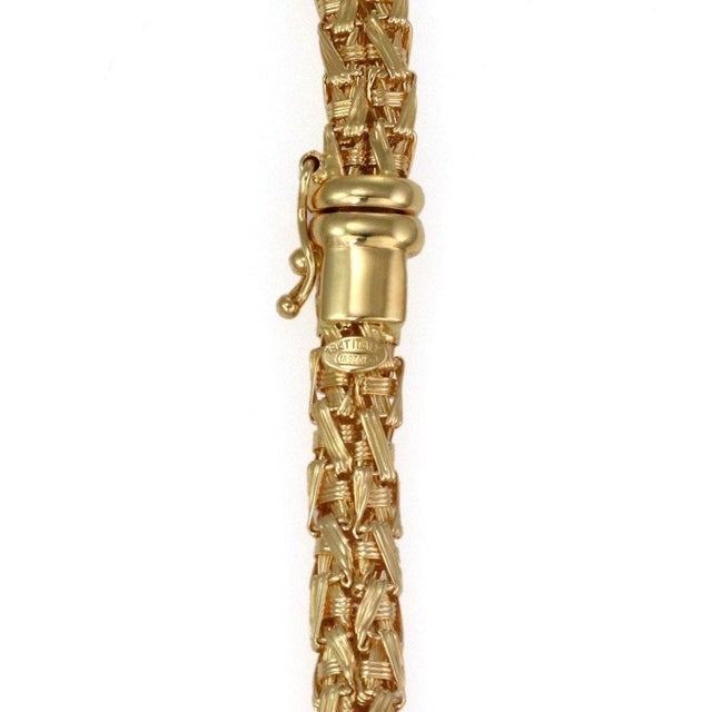 Roberto Coin Necklace 18k Yellow Gold 6mm Silk Weave Flex Style Collar For Sale - Image 4 of 5