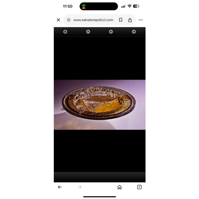 Monumental Salvatore Polizzi Art Glass Centerpiece ‘Southwest Platter’, Circa 1980s For Sale - Image 9 of 11