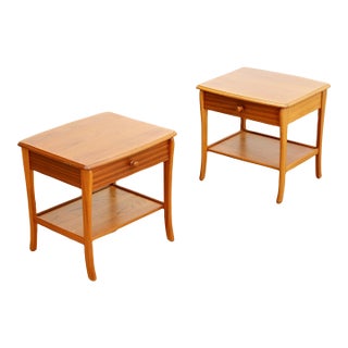 Pair of Vintage Nightstands by Nathan Furniture, Attributed For Sale