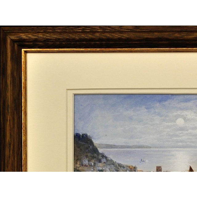 J. Wilson. Looe Town & Harbour, Cornwall, Watercolour, 1860, Framed For Sale - Image 5 of 18