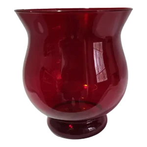 Vintage Royal Ruby Red Vase Candle Holder Vessel