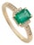 VRJewels 14k Gold 1.09ct Emerald Engagement Ring With Diamonds for Her Size 5 For Sale