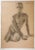 Mid-Century Modern Vintage 1950s Charles Normann Male Charcoal Drawing For Sale - Image 3 of 3