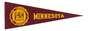 Vintage University of Minnesota Felt Flag