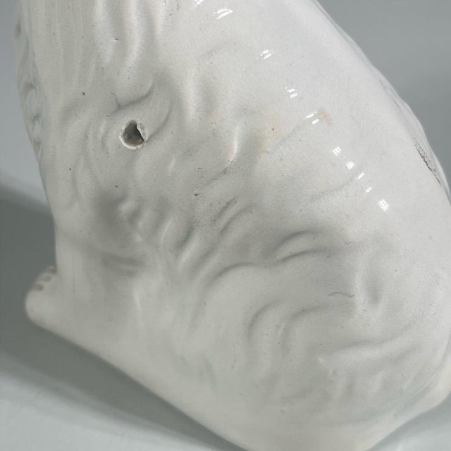 Antique 19th Century English Victorian Staffordshire Pottery Spaniel Dogs - A Pair For Sale - Image 9 of 11