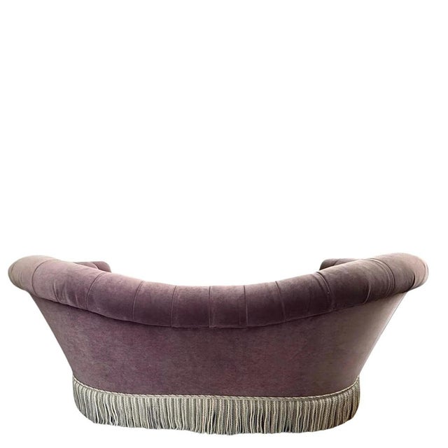 Contemporary Custom-Made Victorian Loveseat by Baker Furniture For Sale - Image 3 of 7