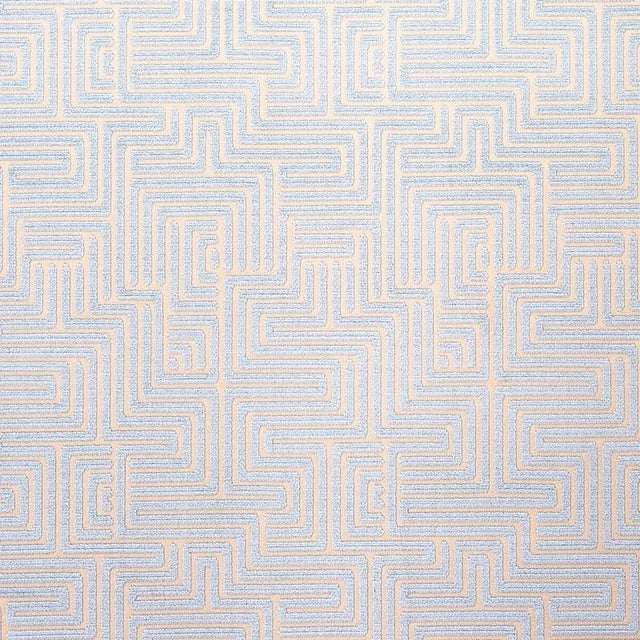 Sample- Schumacher Lisboa Velvet Fabric in Sky For Sale