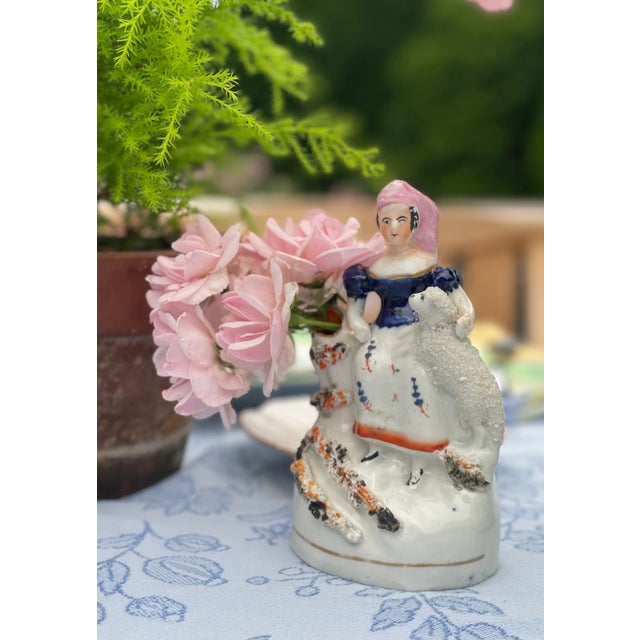 Ceramic Antique Staffordshire Figurine Circa 1860 For Sale - Image 7 of 9