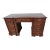Vintage Mahogany Leather Executive Desk Chippendale Block-Front For Sale