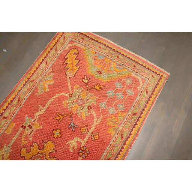 an early 20th Century Colorful Antique Turkish Oushak Runner Details rug no. j4073 size 3' 2" x 11' 9" (97 x 358 cm)