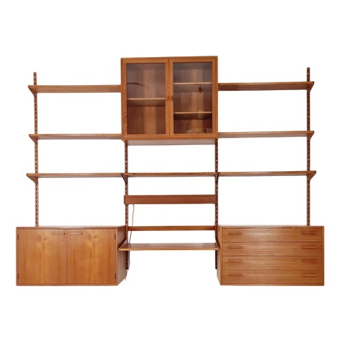 Danish Modern Modular Teak Shelving System by Kai Kristansen for FH Möbel, Denmark, 1960s For Sale