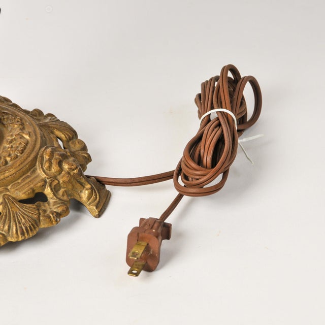 Antique Cherub Table Lamp With Handmade Limpet Shell Lampshade in the Style of Richard Hoosin For Sale - Image 13 of 14