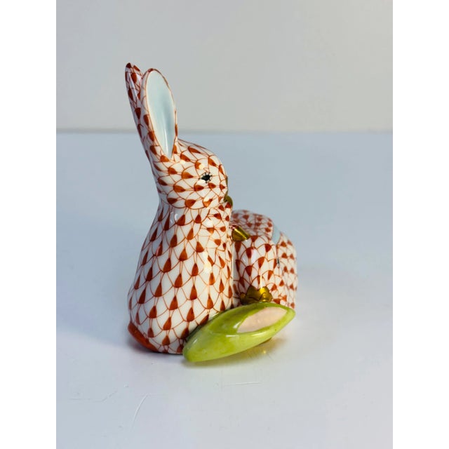 This charming "Pair of Rabbits with Corn" Herend figurine is in great condition with no chips or cracks. Hand-painted in...