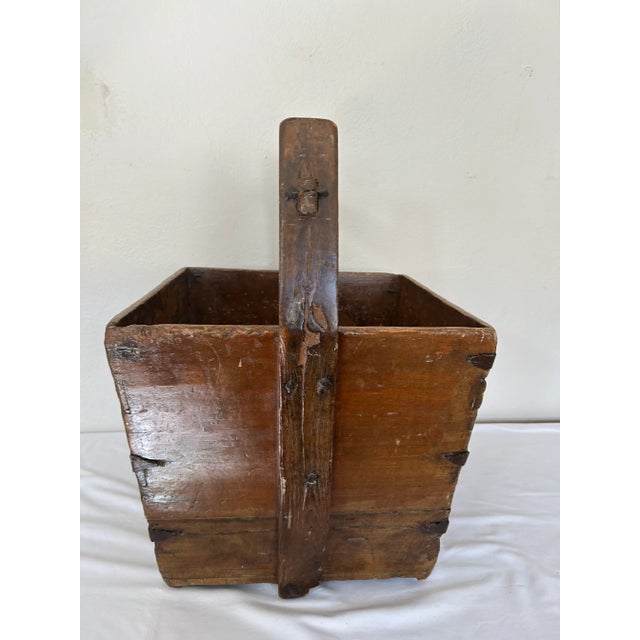 Chinese Antique Chinese Grain Bucket For Sale - Image 3 of 7